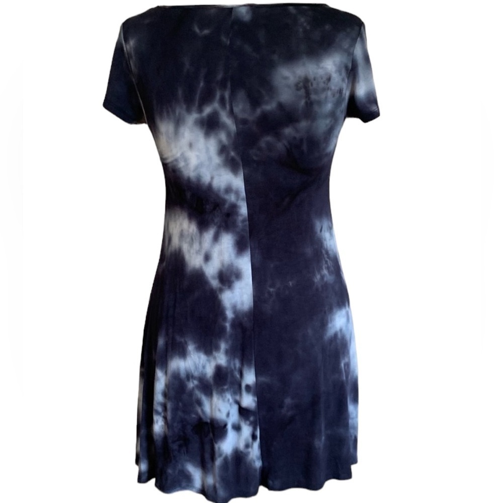 ROLLA COSTER Small Tie Dye Blue short sleeve T-shirt Dress - Picture 2 of 16